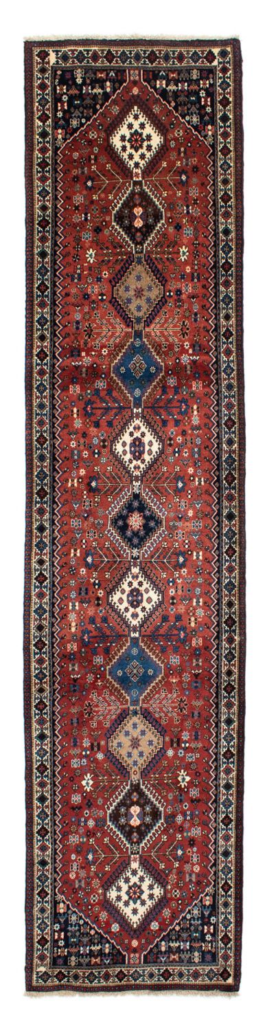 Tapis de couloir Tapis persan - Nomadic - 382 x 83 cm - rouge foncé