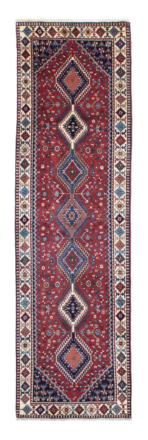 Tapis de couloir Tapis persan - Bidjar - 293 x 82 cm - rouge foncé