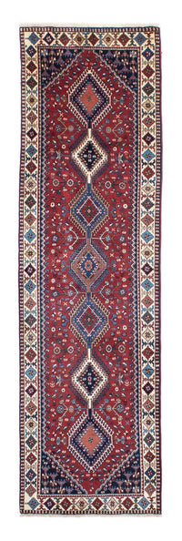 Tapis de couloir Tapis persan - Bidjar - 293 x 82 cm - rouge foncé