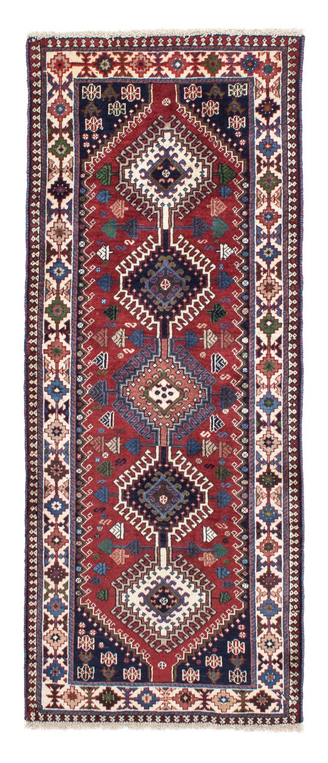 Tapis de couloir Tapis persan - Nomadic - 194 x 80 cm - rouge foncé