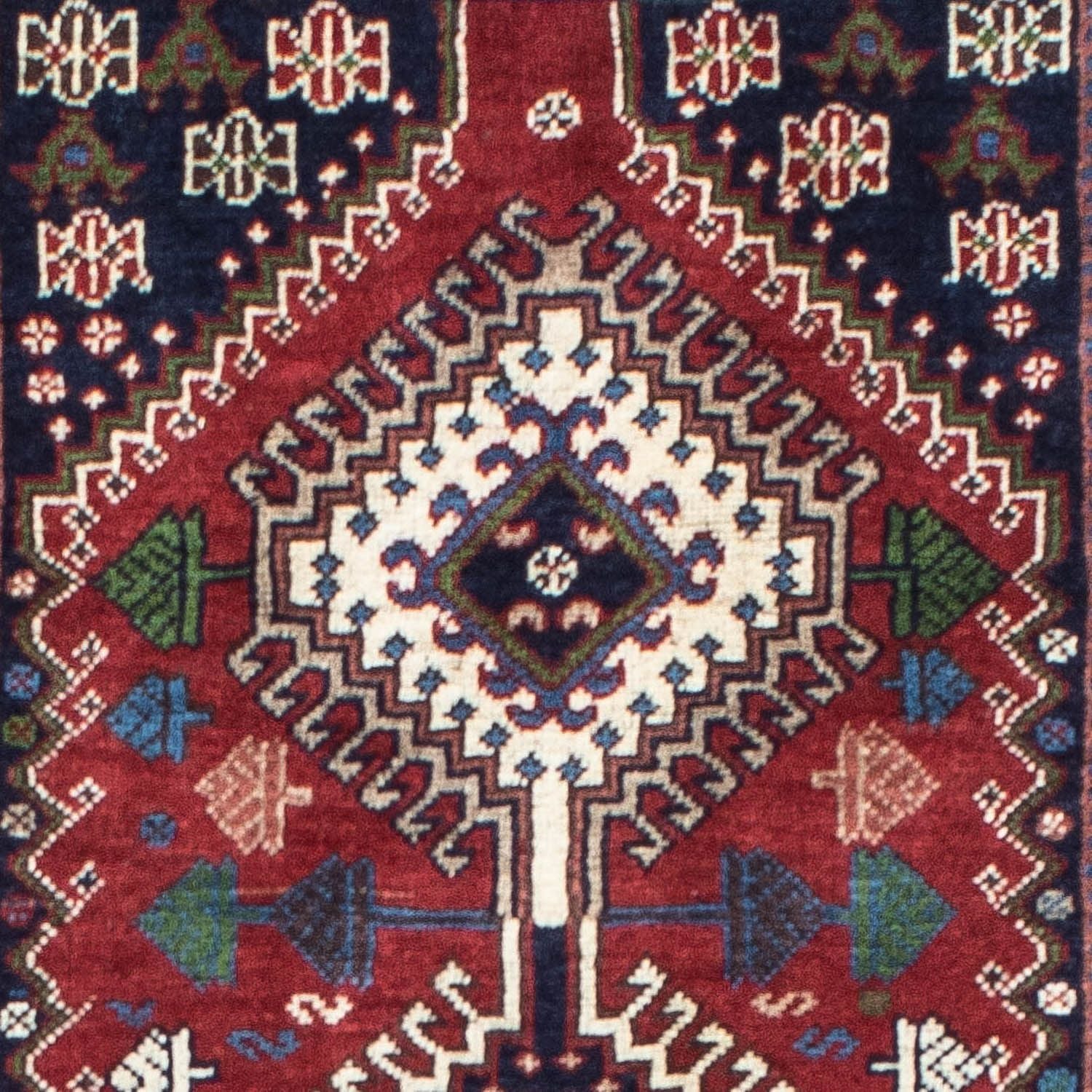 Tapis de couloir Tapis persan - Nomadic - 194 x 80 cm - rouge foncé