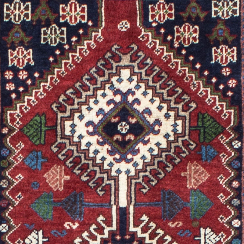 Tapis de couloir Tapis persan - Nomadic - 194 x 80 cm - rouge foncé