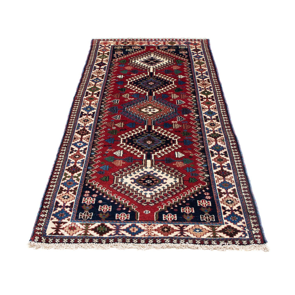 Tapis de couloir Tapis persan - Nomadic - 194 x 80 cm - rouge foncé