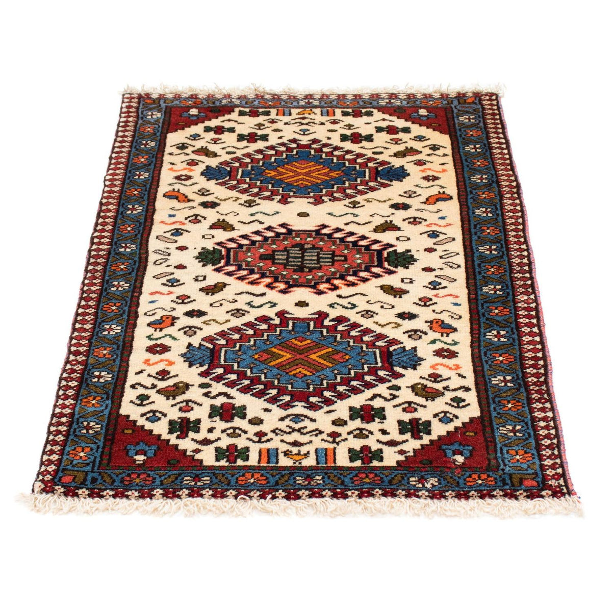 Tapis persan - Nomadic - 96 x 63 cm - beige