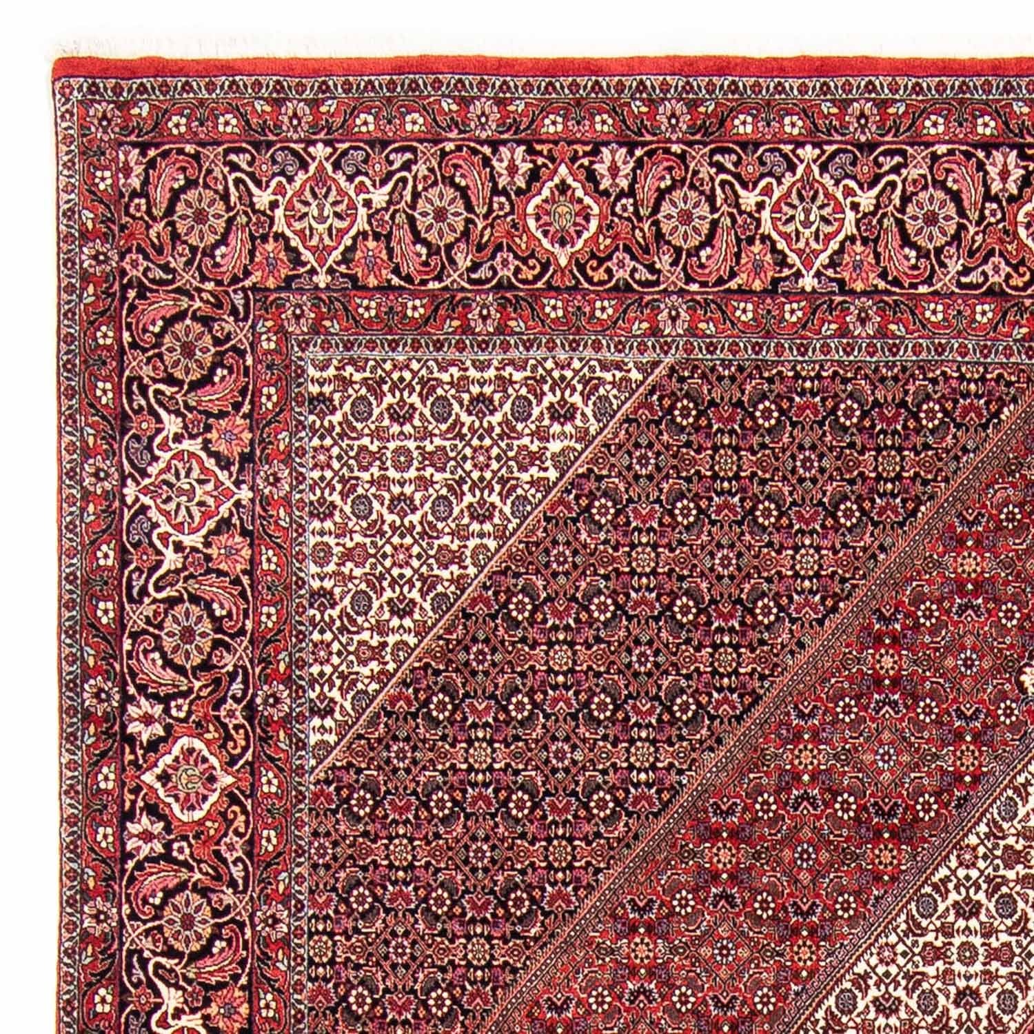 Tapis persan - Bidjar - 304 x 250 cm - rouge foncé