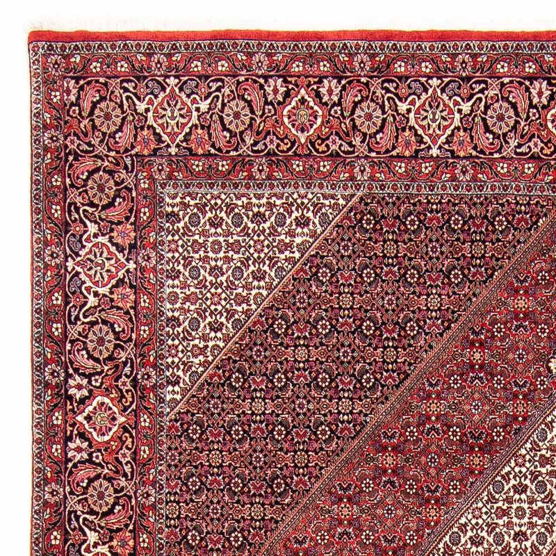 Tapis persan - Bidjar - 304 x 250 cm - rouge foncé