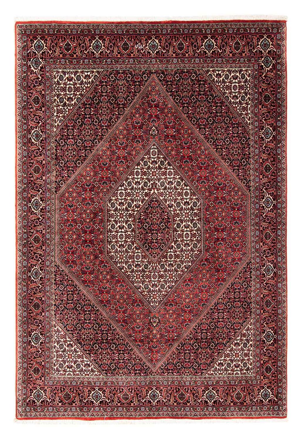 Tapis persan - Bidjar - 245 x 167 cm - rouge foncé