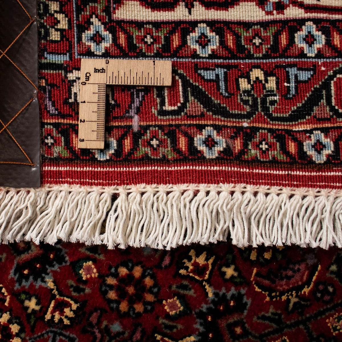 Tapis persan - Bidjar - 252 x 208 cm - rouge foncé