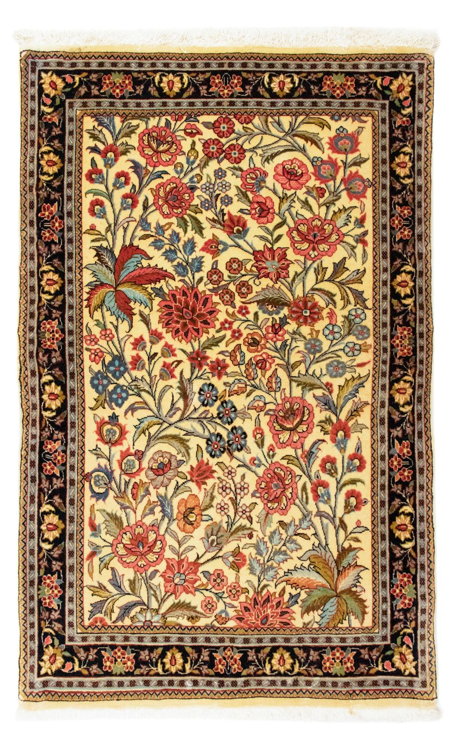 Tapis persan - Ghom - 115 x 73 cm - beige