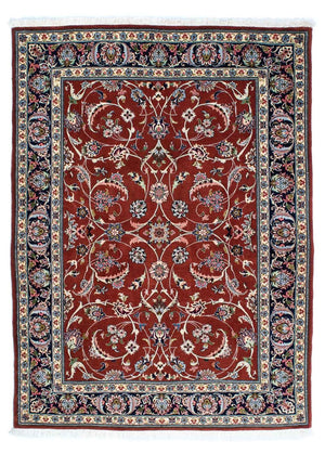 Tapis persan - Ghom - 181 x 136 cm - rouge foncé