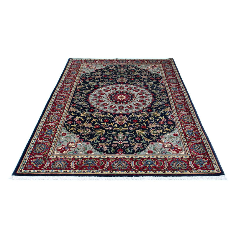 Tapis persan - Ghom - 204 x 135 cm - bleu foncé