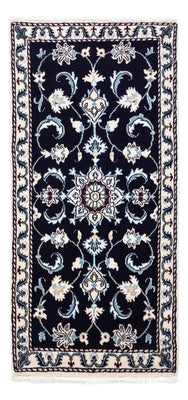 Tapis persan - Nain - 135 x 66 cm - bleu foncé