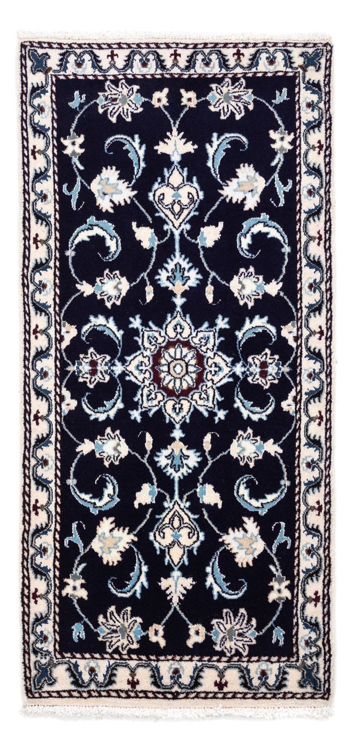 Tapis persan - Nain - 135 x 66 cm - bleu foncé