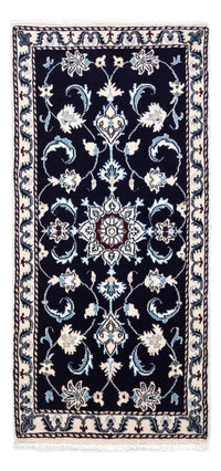 Tapis persan - Nain - 135 x 66 cm - bleu foncé