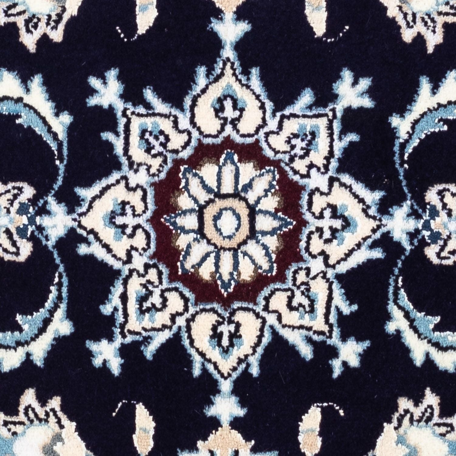Tapis persan - Nain - 135 x 66 cm - bleu foncé