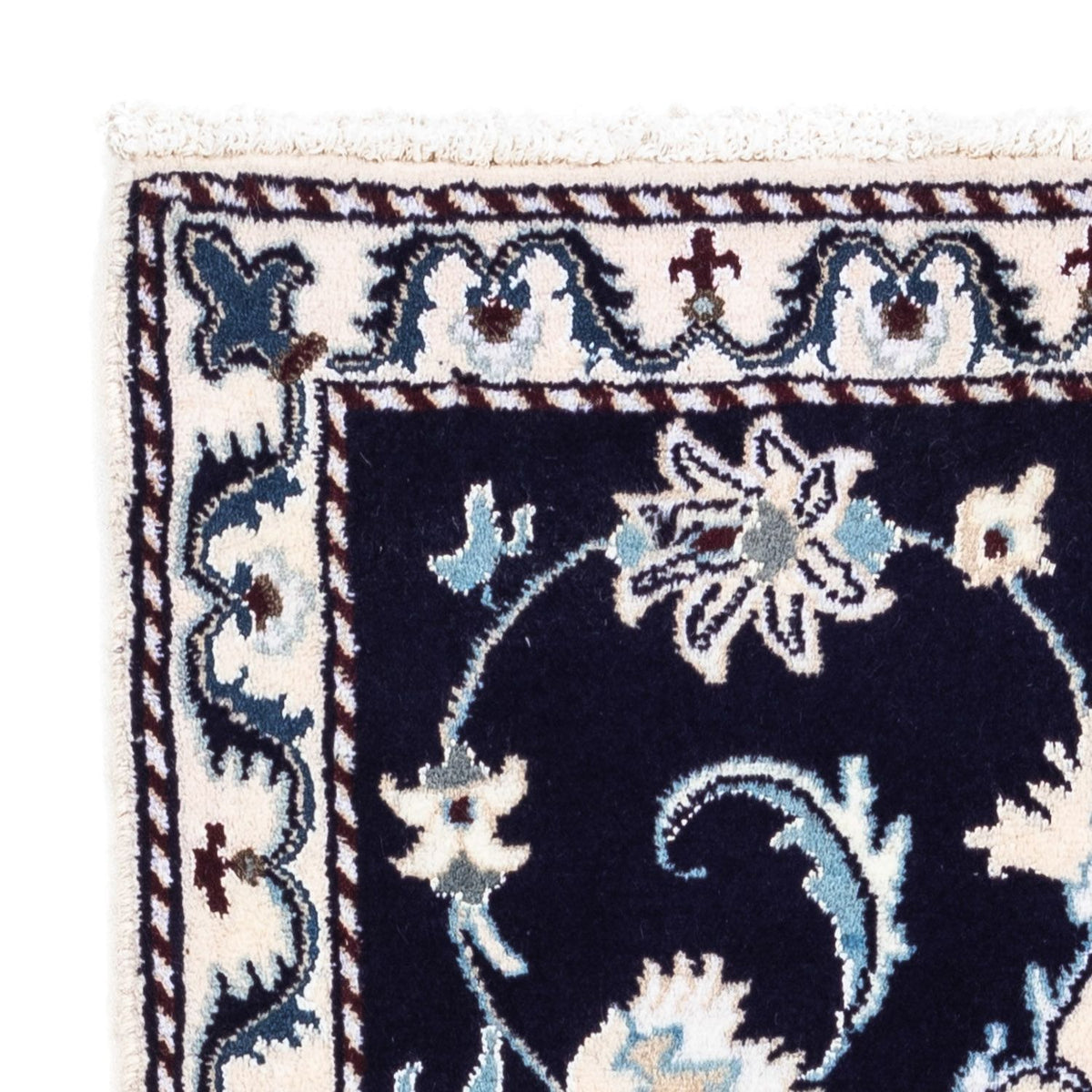 Tapis persan - Nain - 135 x 66 cm - bleu foncé