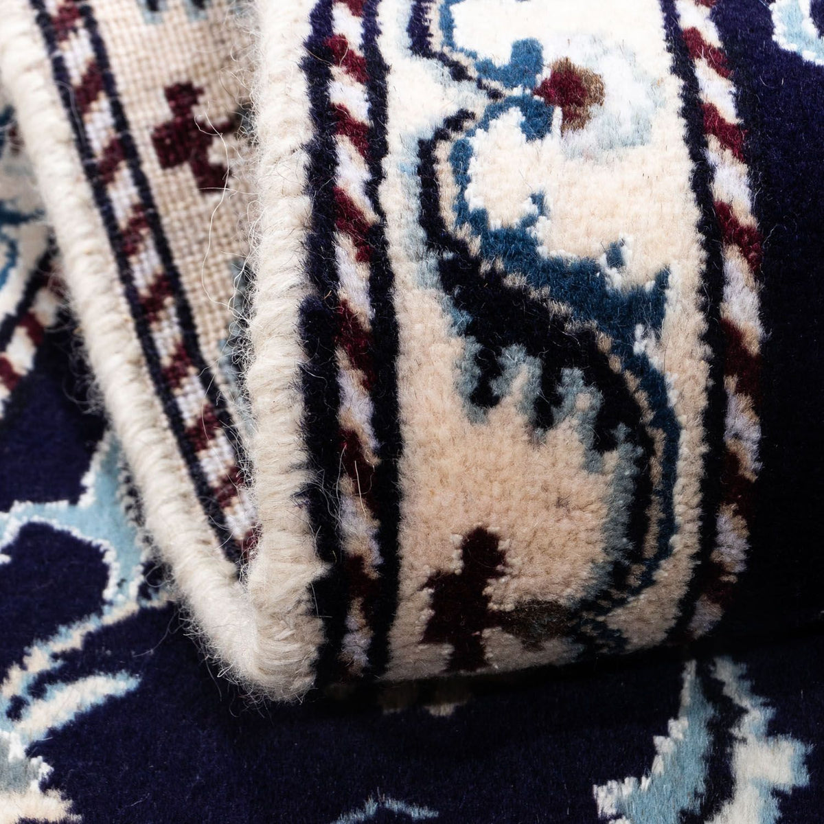 Tapis persan - Nain - 135 x 66 cm - bleu foncé