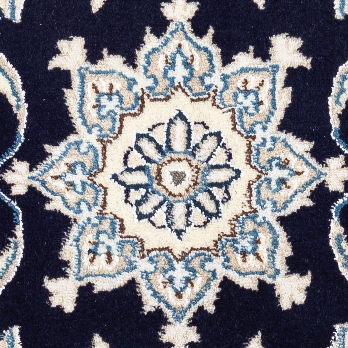 Tapis persan - Nain - 138 x 68 cm - bleu foncé