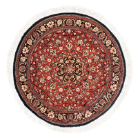 Tapis persan - Bidjar ronde  - 127 x 127 cm - rouge foncé