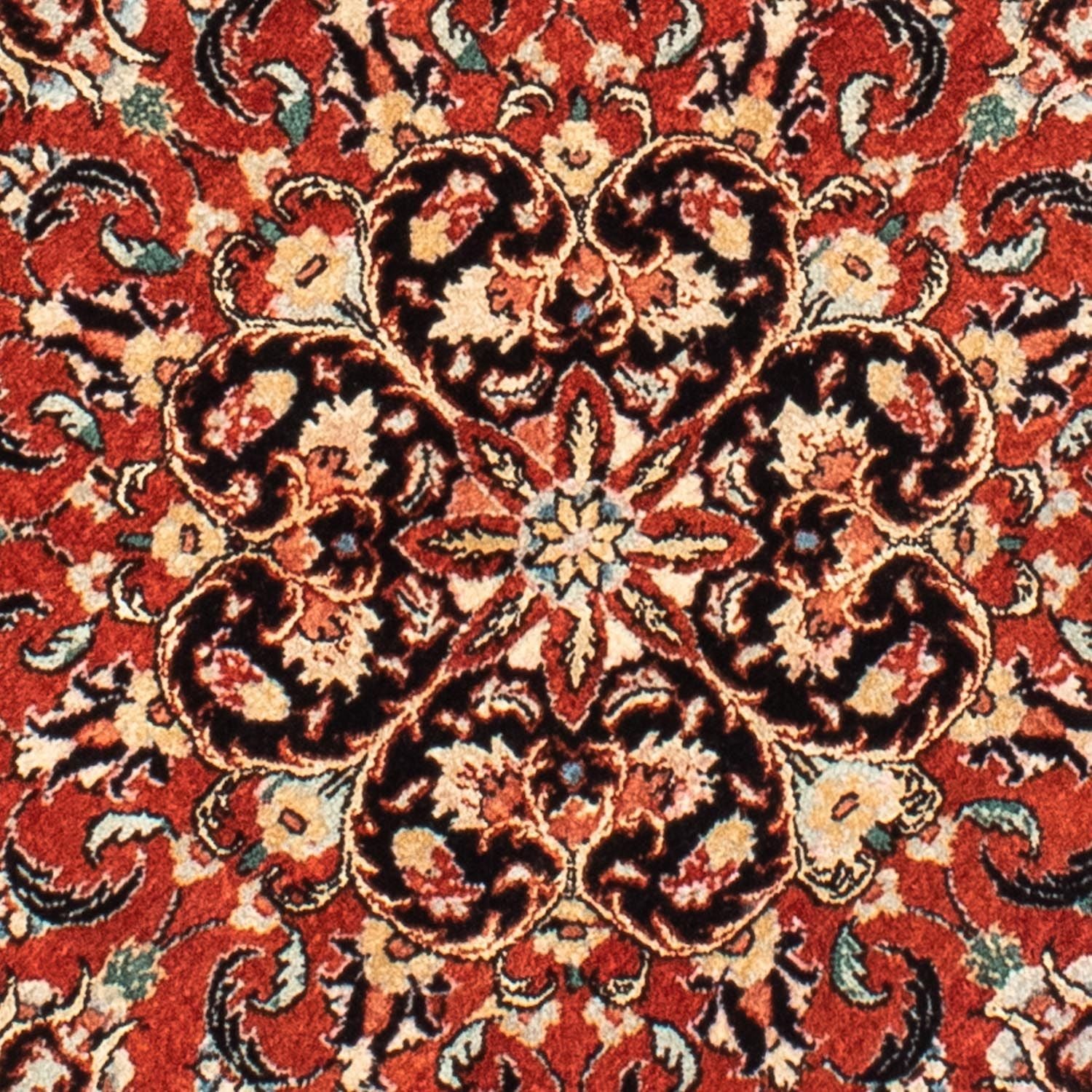 Tapis persan - Bidjar ronde  - 127 x 127 cm - rouge foncé