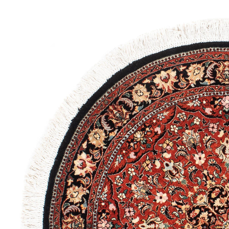 Tapis persan - Bidjar ronde  - 127 x 127 cm - rouge foncé