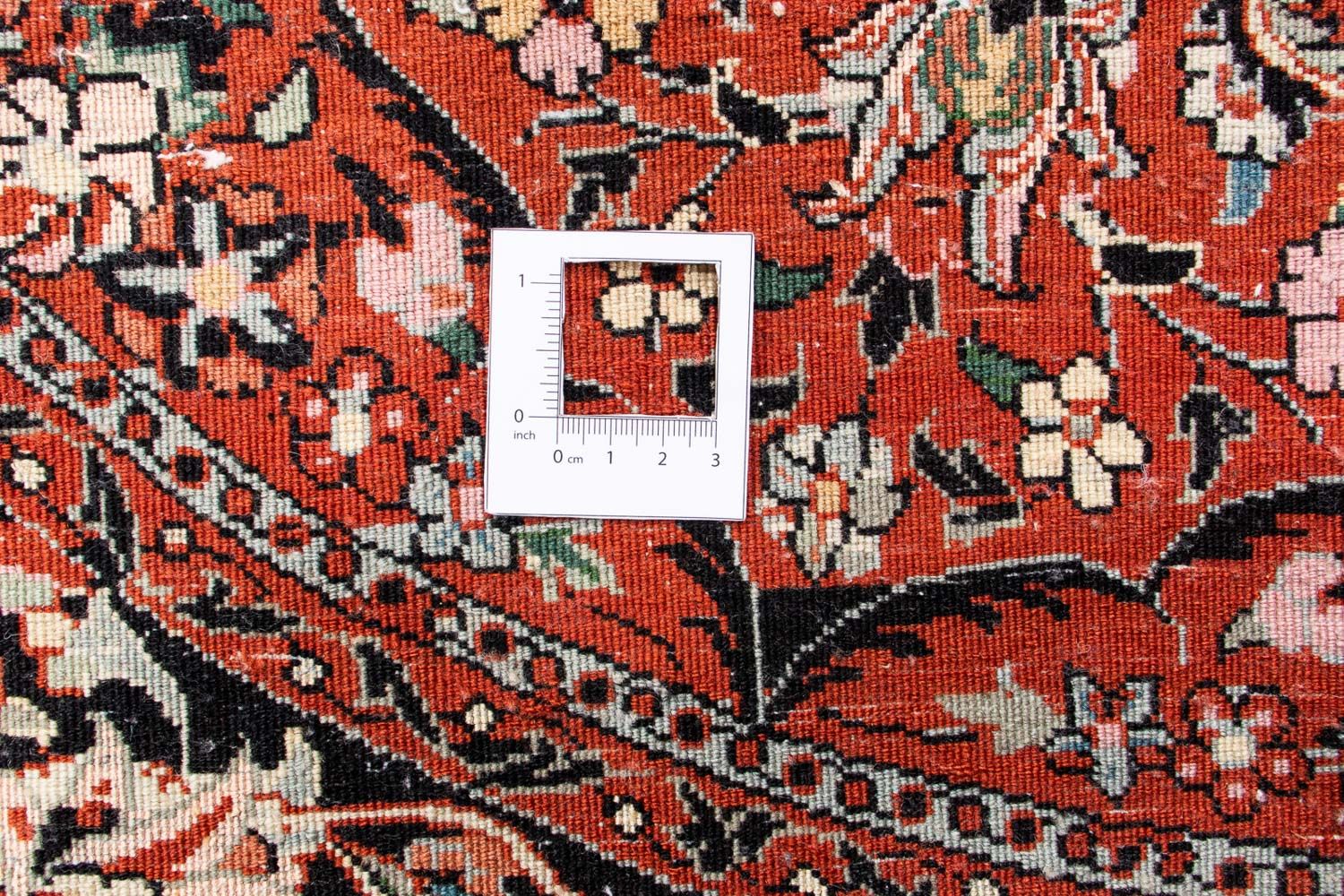 Tapis persan - Bidjar ronde  - 127 x 127 cm - rouge foncé