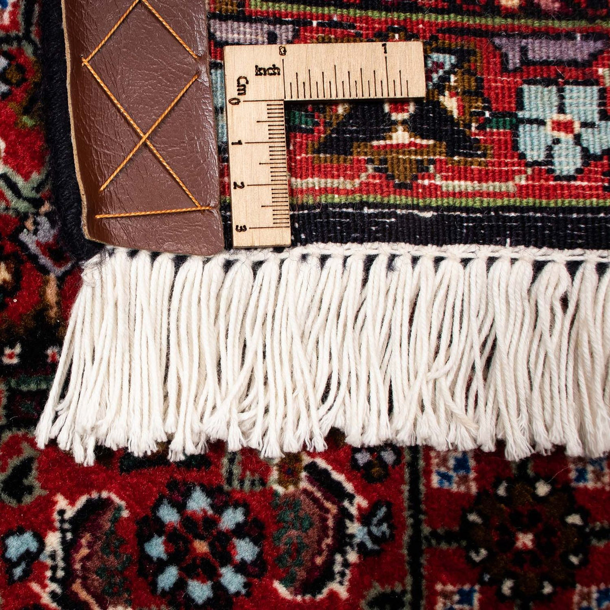 Tapis persan - Bidjar carré  - 203 x 196 cm - rouge foncé