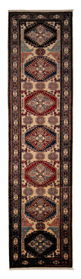 Tapis de couloir Tapis Ziegler - Kazak - 305 x 76 cm - bleu foncé
