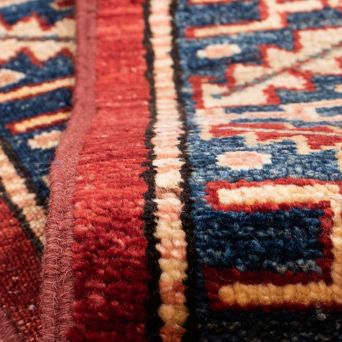 Tapis de couloir Tapis Ziegler - Kazak - 281 x 62 cm - rouge foncé