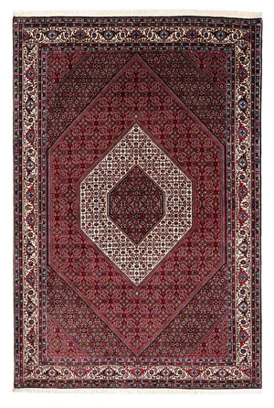 Tapis persan - Bidjar - 257 x 173 cm - rouge foncé
