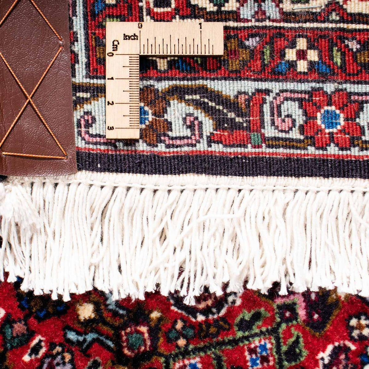 Tapis persan - Bidjar - 257 x 173 cm - rouge foncé