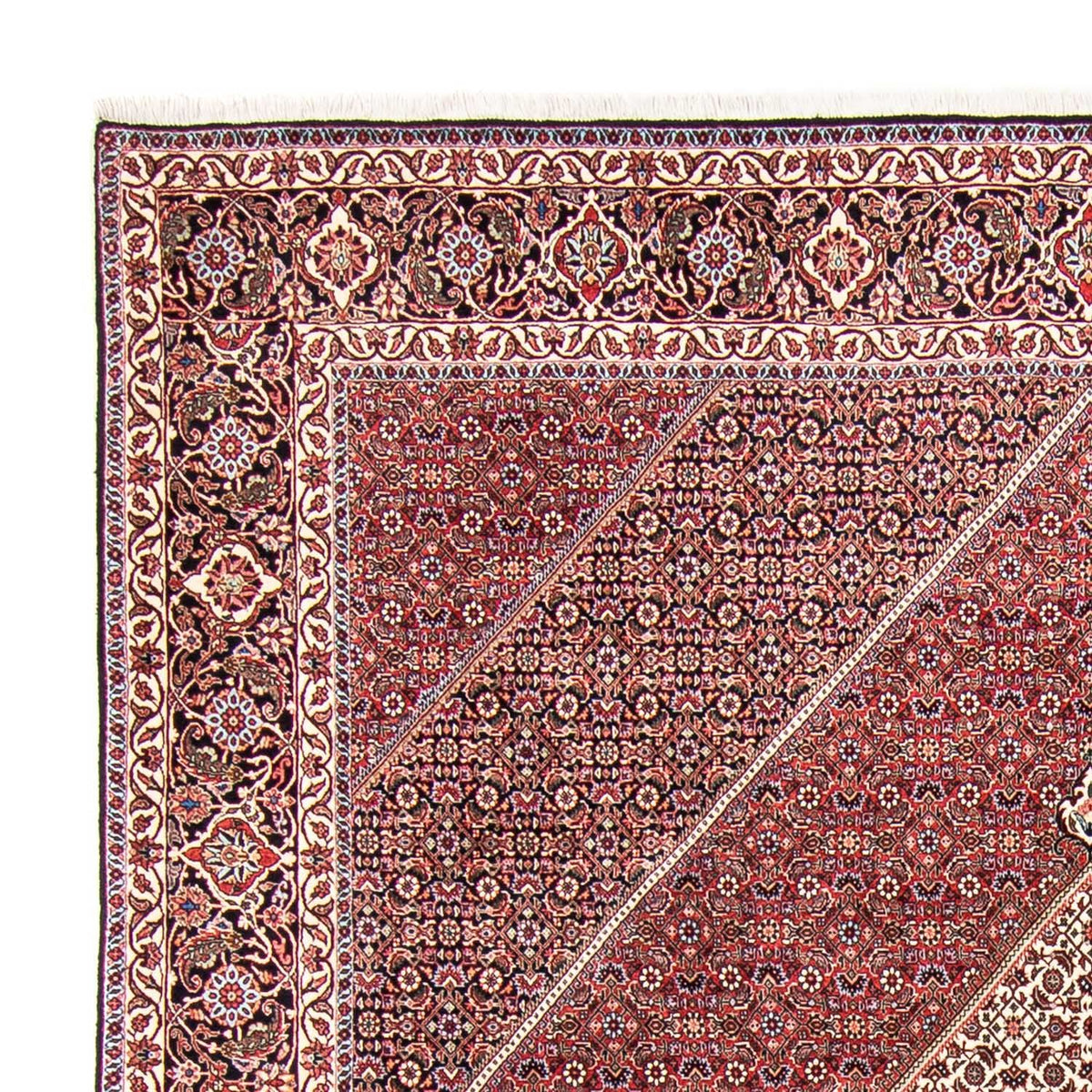 Tapis persan - Bidjar - 352 x 252 cm - rouge foncé