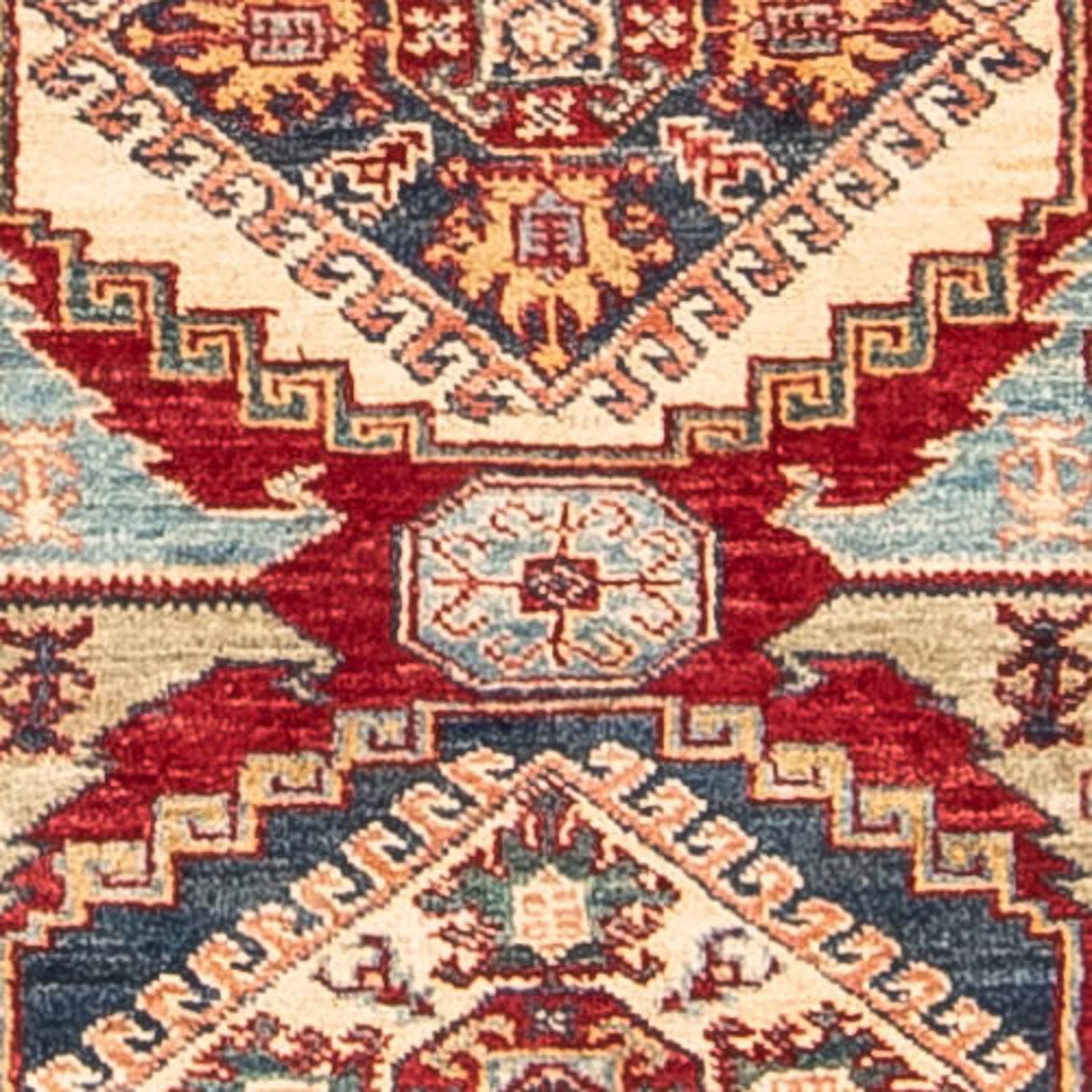Tapis de couloir Tapis Ziegler - Kazak - 300 x 76 cm - rouge foncé