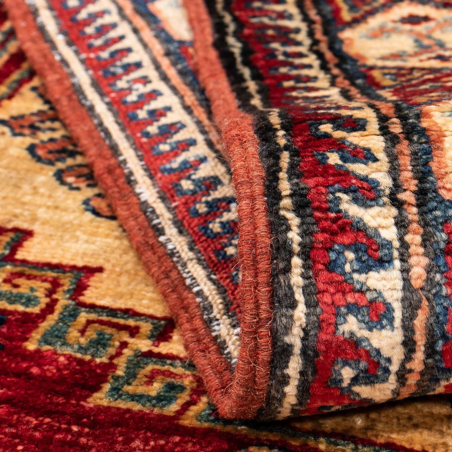Tapis de couloir Tapis Ziegler - Kazak - 300 x 76 cm - rouge foncé