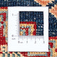 Tapis de couloir Tapis Ziegler - Kazak - 300 x 76 cm - rouge foncé