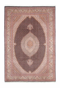 Tapis persan - Tabriz - 298 x 196 cm - bleu foncé