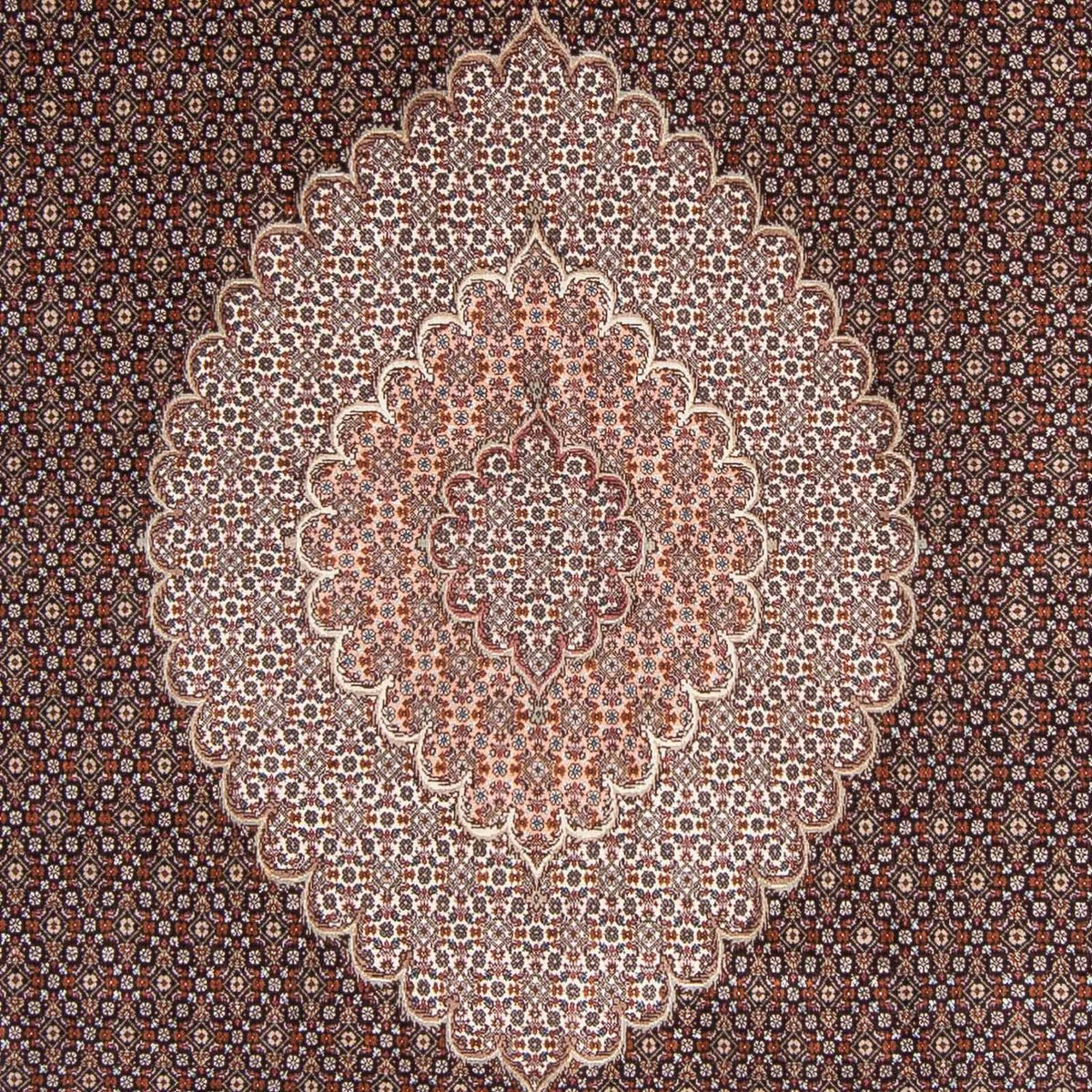 Tapis persan - Tabriz - 308 x 200 cm - bleu foncé