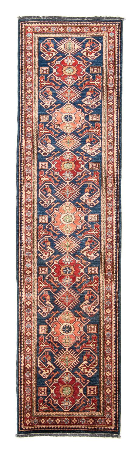 Tapis de couloir Tapis Ziegler - Kazak - 298 x 78 cm - bleu