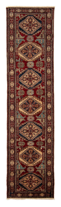Tapis de couloir Tapis Ziegler - Kazak - 302 x 77 cm - rouge foncé