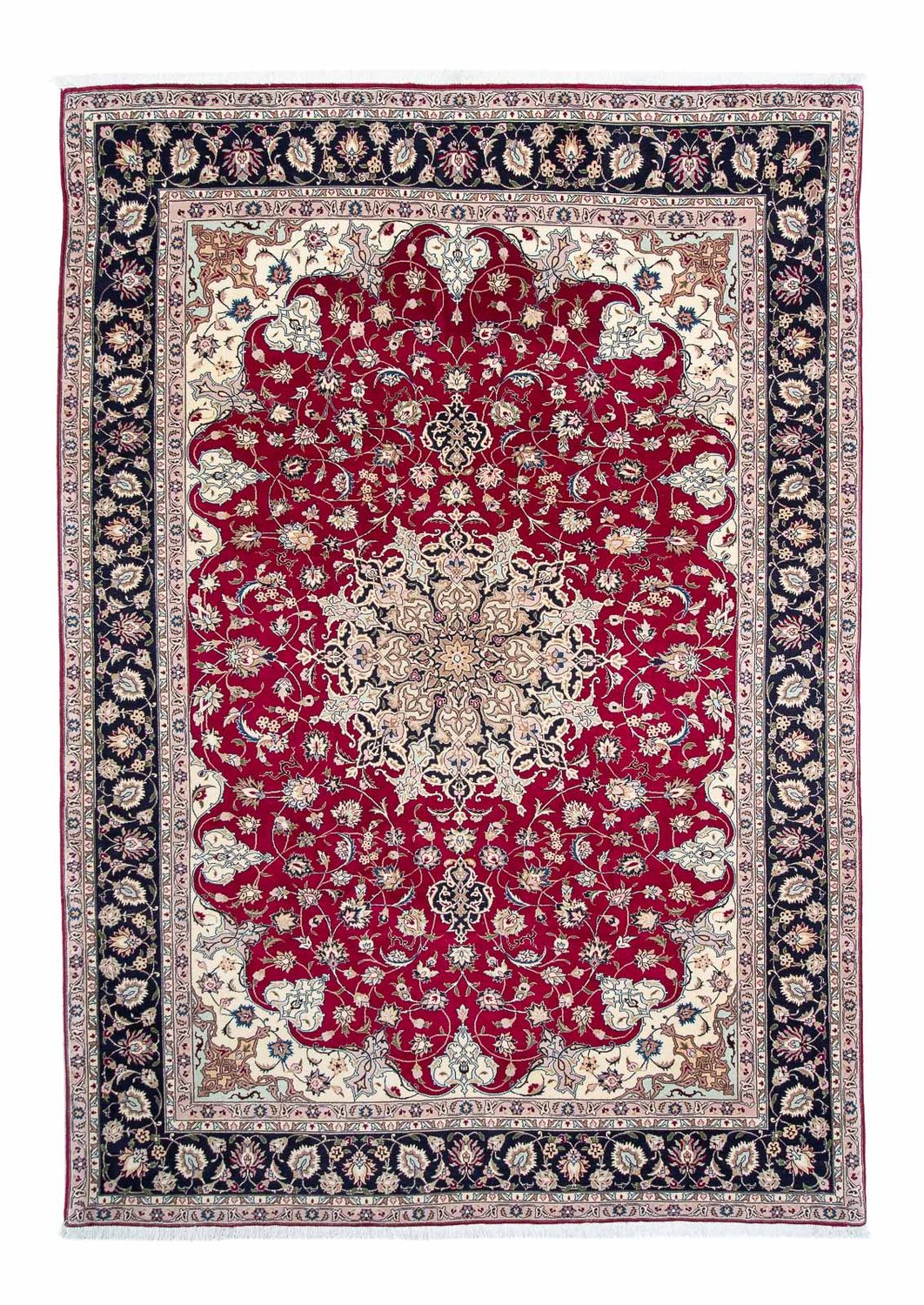 Tapis persan - Tabriz - Royal - 290 x 203 cm - rouge foncé