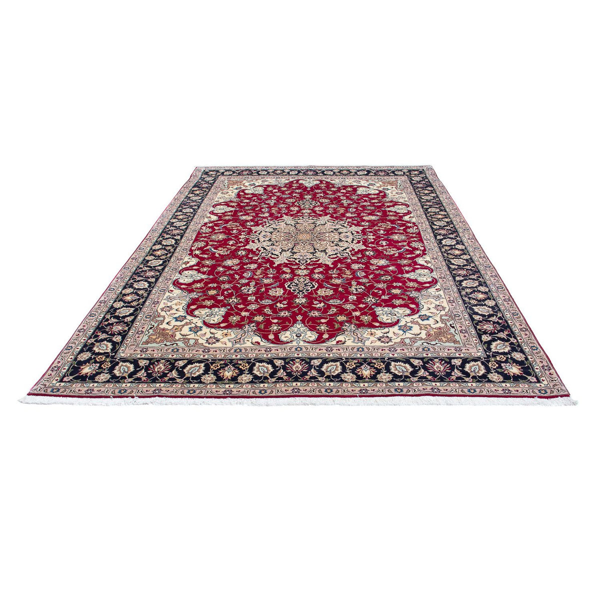 Tapis persan - Tabriz - Royal - 290 x 203 cm - rouge foncé