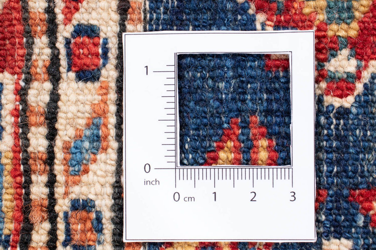 Tapis de couloir Tapis Ziegler - Kazak - 258 x 74 cm - bleu foncé