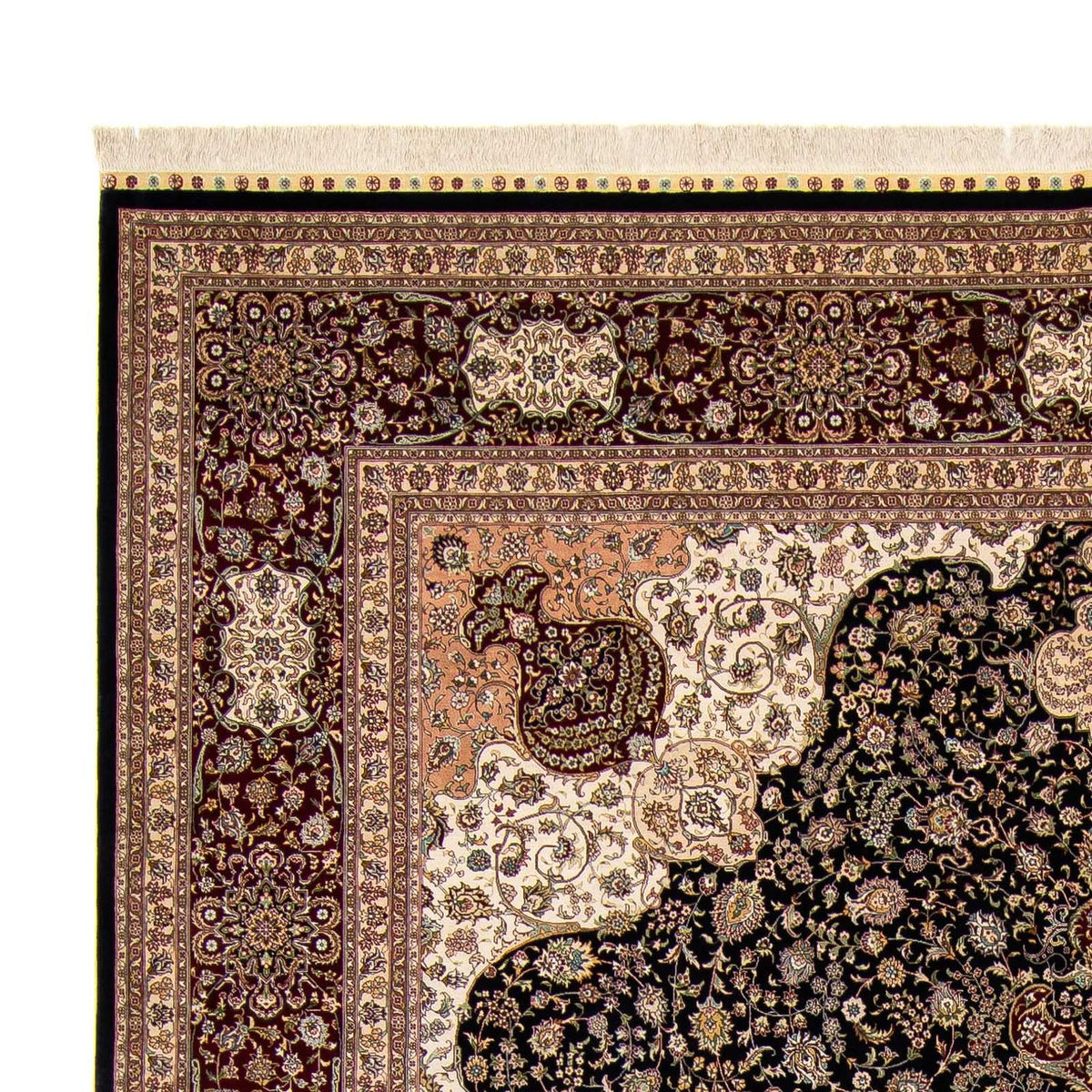 Tapis oriental - Hereke - 370 x 276 cm - rouge foncé