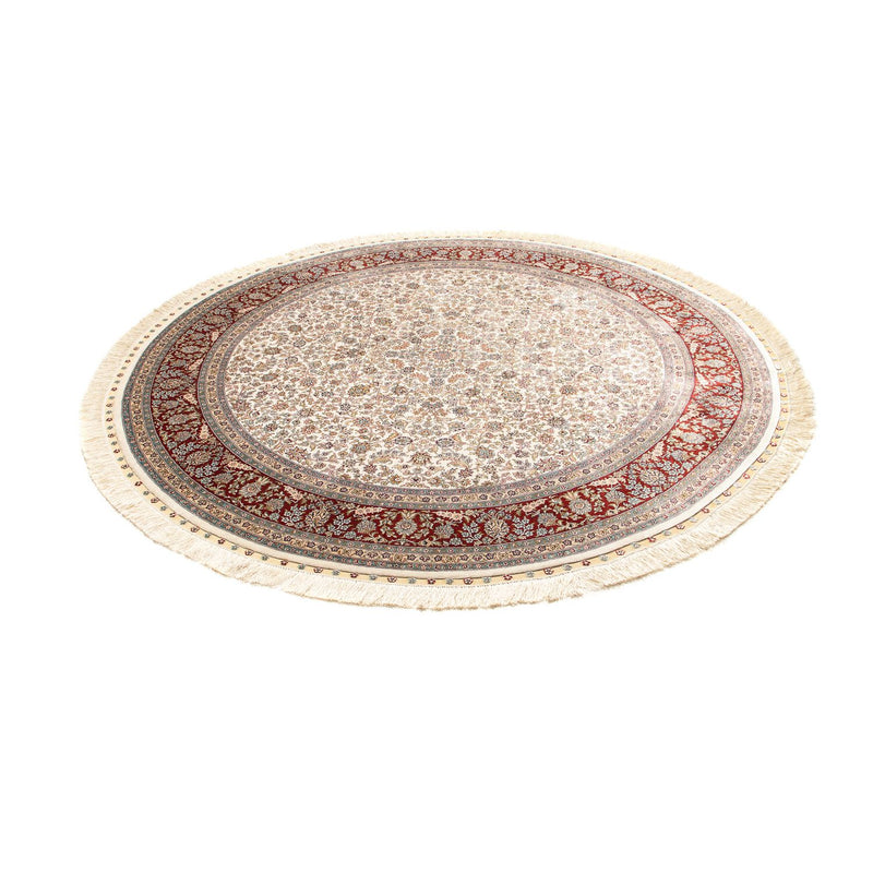 Tapis oriental - Hereke ronde  - 185 x 185 cm - beige