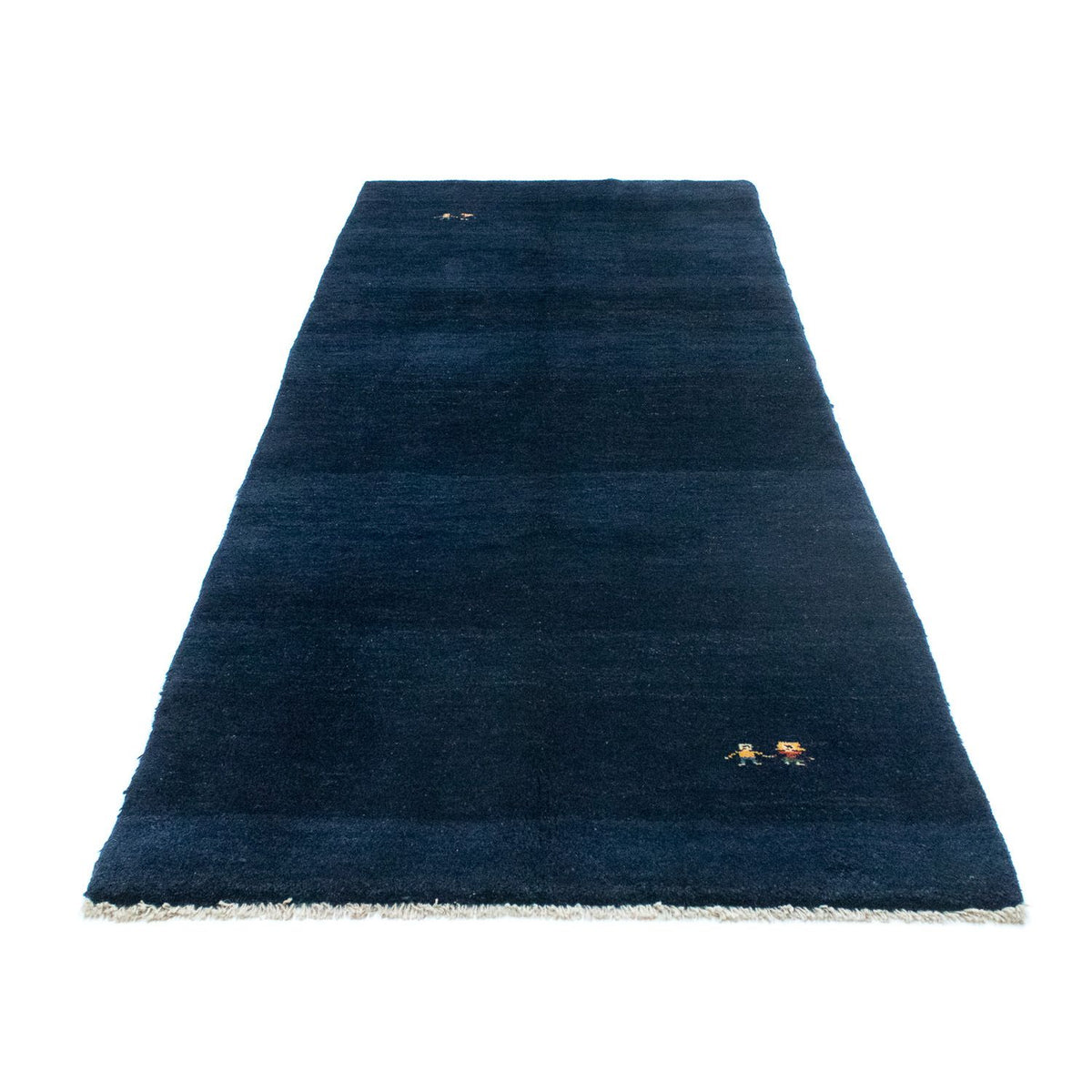 Tapis de couloir Tapis Gabbeh - Persan - 293 x 111 cm - bleu foncé