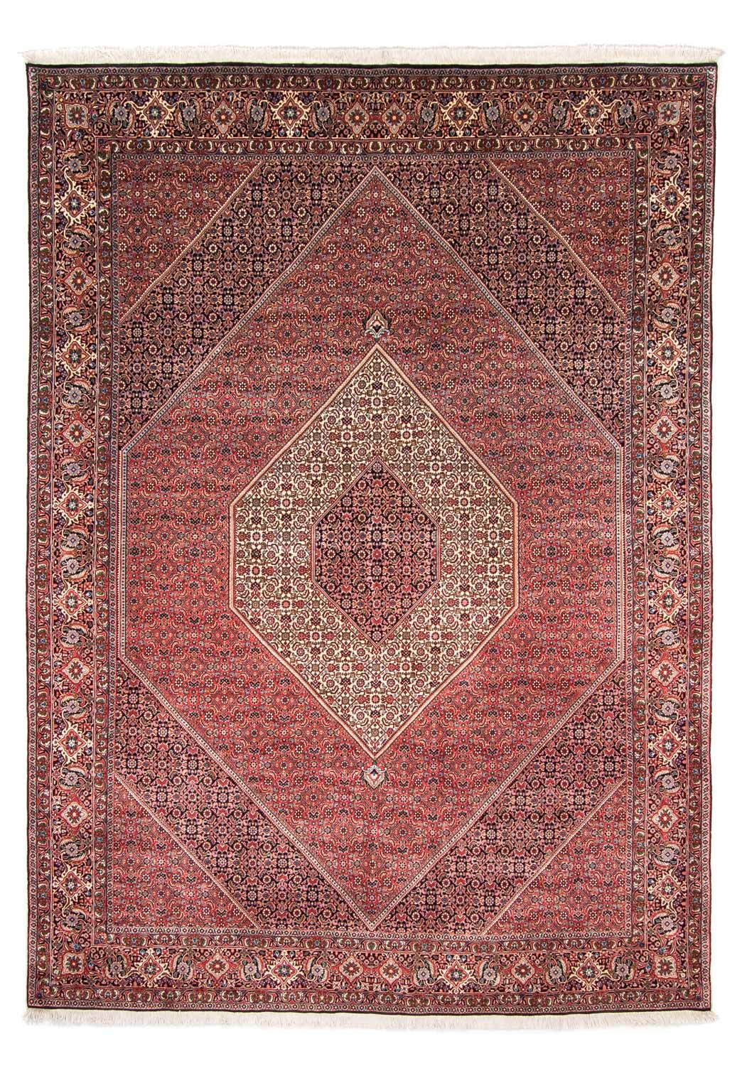 Tapis persan - Bidjar - 348 x 252 cm - rouge foncé