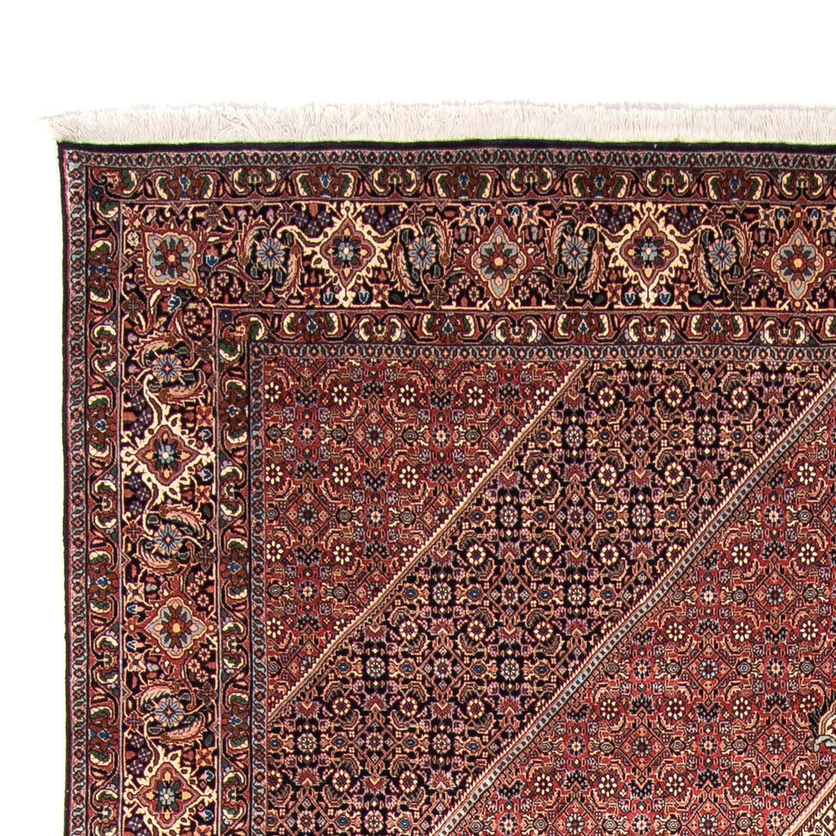 Tapis persan - Bidjar - 348 x 252 cm - rouge foncé