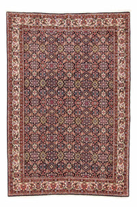 Tapis persan - Bidjar - 245 x 165 cm - bleu foncé