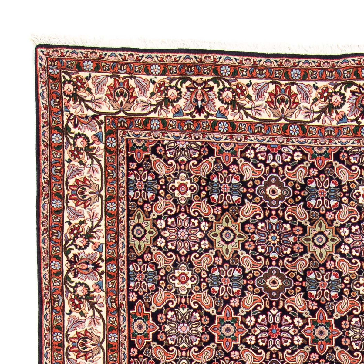 Tapis persan - Bidjar - 245 x 165 cm - bleu foncé