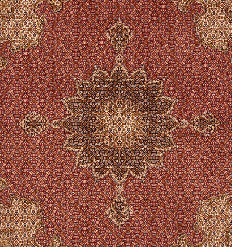 Tapis persan - Tabriz carré  - 204 x 201 cm - rouge foncé
